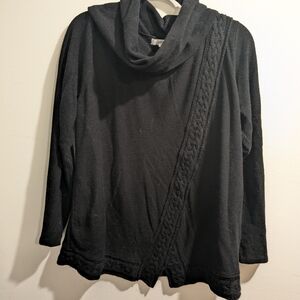 Croft & Barrow Elegant Black Cowl Neck Sweater